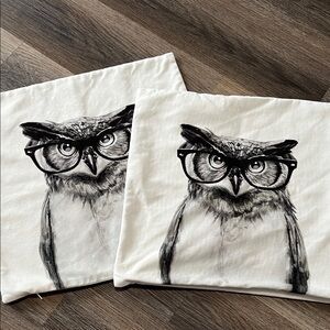 (4) Better Living Owl Print Pillow Covers